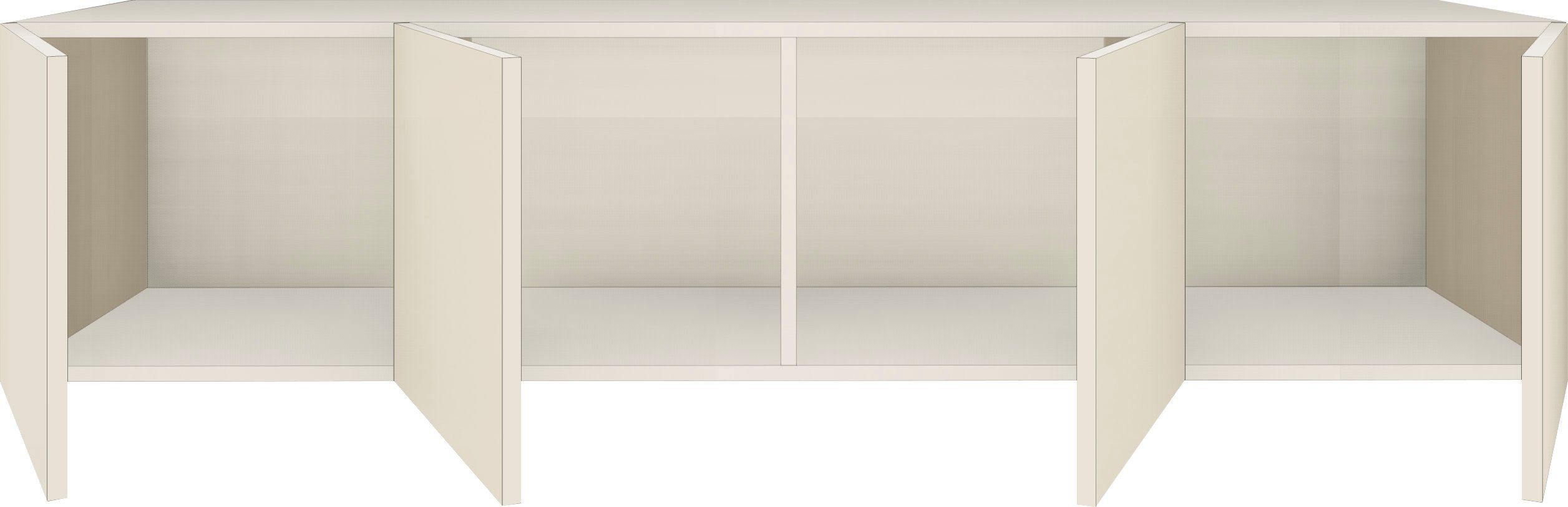 Breite Vaasa, Lowboard Möbel weiß cm, Hochglanz hängend 152 nur matt/weiß borchardt