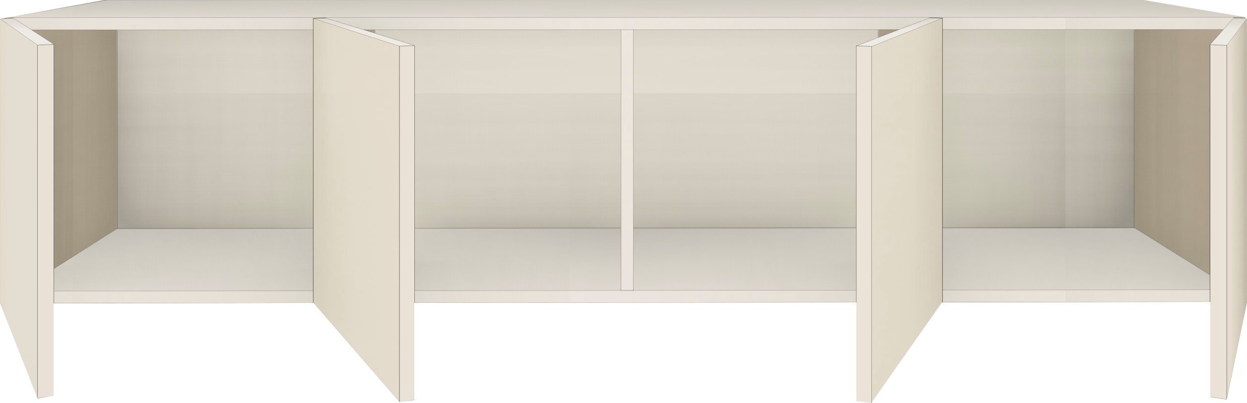 borchardt Möbel Lowboard Vaasa, Konsole, Hängeschrank mit 4 Türen, Breite 152 cm, nur hängend