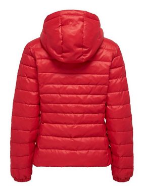 ONLY Blouson Leichte Slim Steppjacke ONLTAHOE Herbst Übergangsjacke mit Kapuze 3761 in Rot