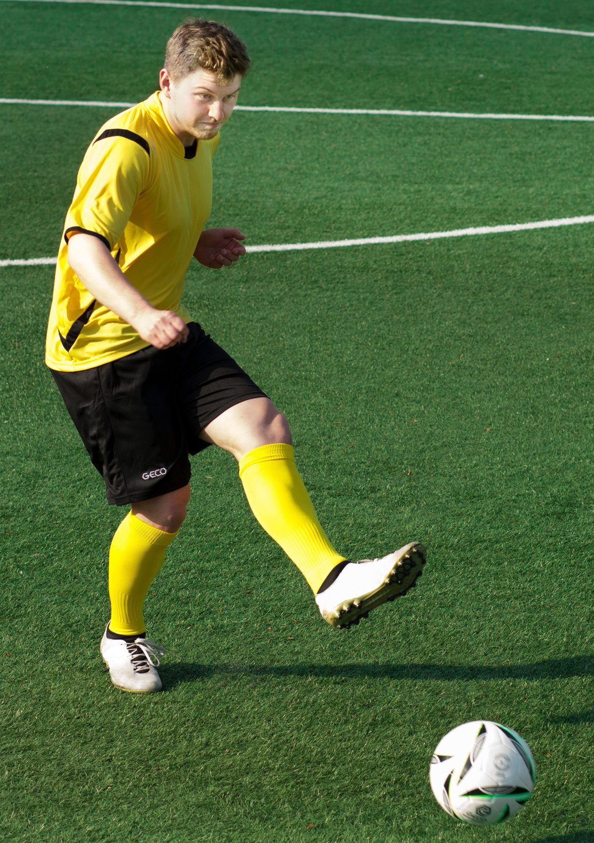 Strumpfstutzen mit Stutzenstrümpfe CALIMA Geco Passform Stutzenstrümpfe grün Sportswear Fußball strapazierfähig perfekter