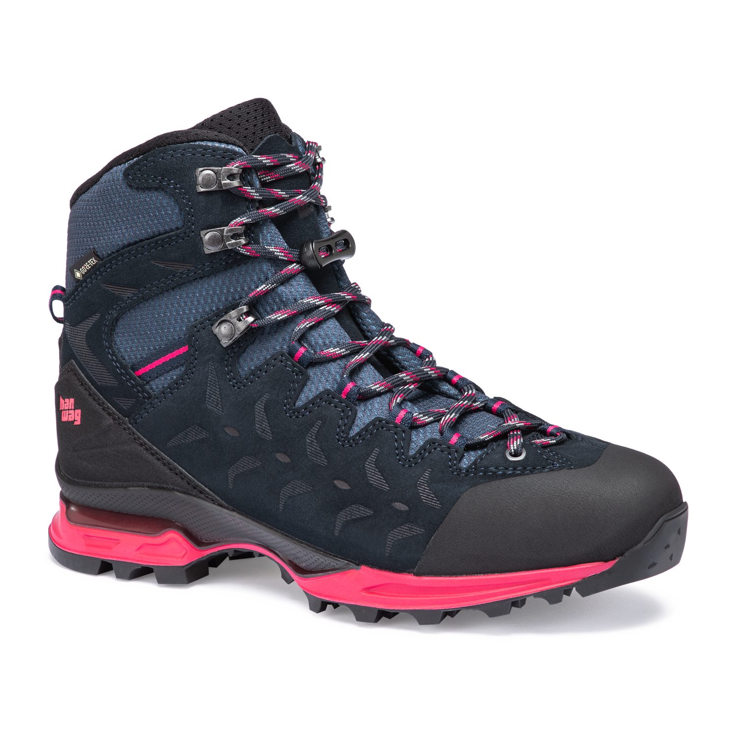 Hanwag Makra Trek Lady GTX - Damen Wanderschuh - Navy/Pink Trekkingschuh