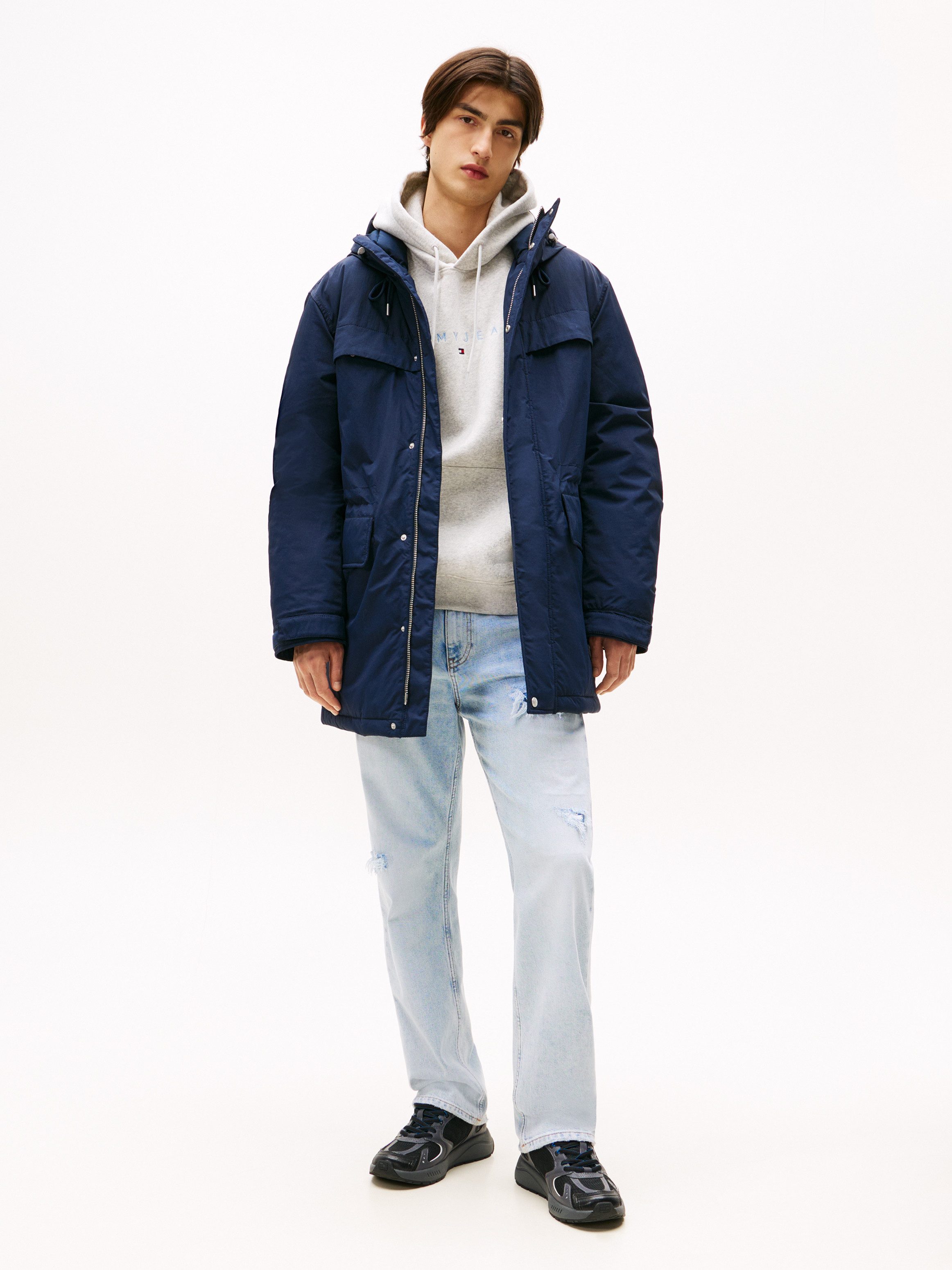 Tommy Jeans Parka TJM CITY READY wasserabweisend, relaxed fit, mit fester Kapuze, Winterjacke