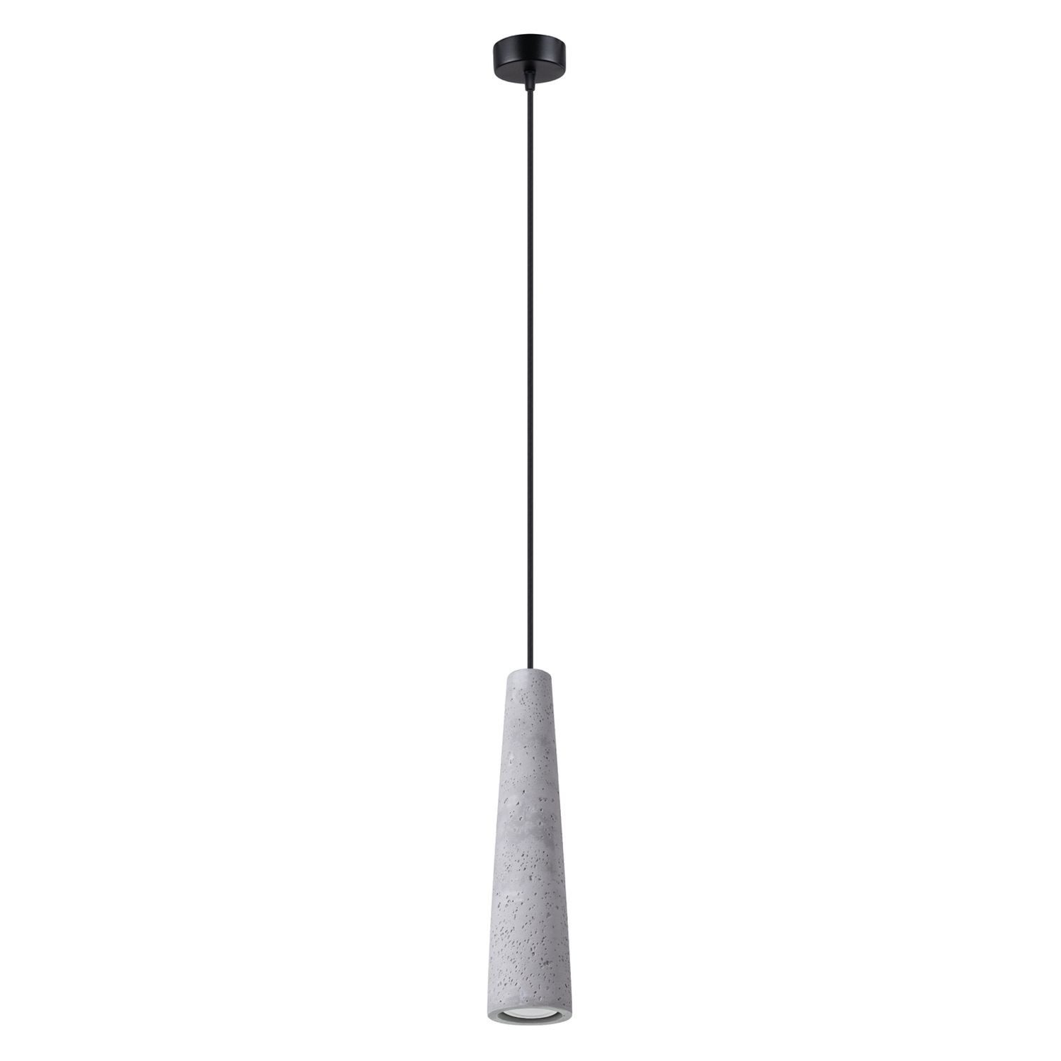 Licht-Erlebnisse Pendelleuchte RAPETO, ohne Leuchtmittel, Beton Beton H: max. 125 cm Ø 8 cm Schwarz Grau GU10 rund