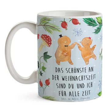 Mr. & Mrs. Panda Tasse Lebkuchen Pärchen - Weiß - Geschenk, Geschenk Tasse, Porzellantasse, Keramik, Exklusive Motive