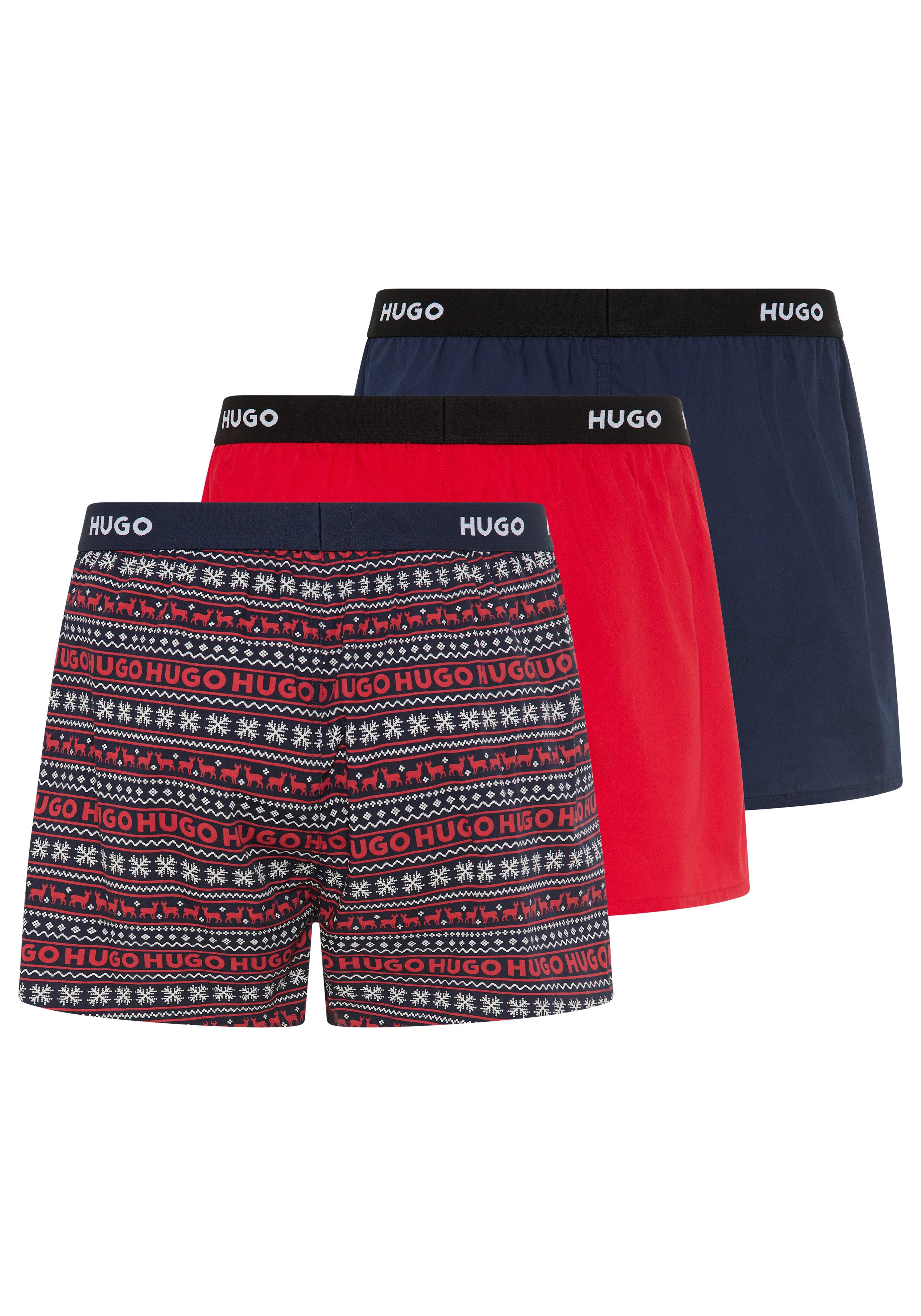 HUGO Webboxer WOVEN BOXER TR (Packung, 3-St., 3er-Pack) Webboxer mit HUGO S günstig online kaufen