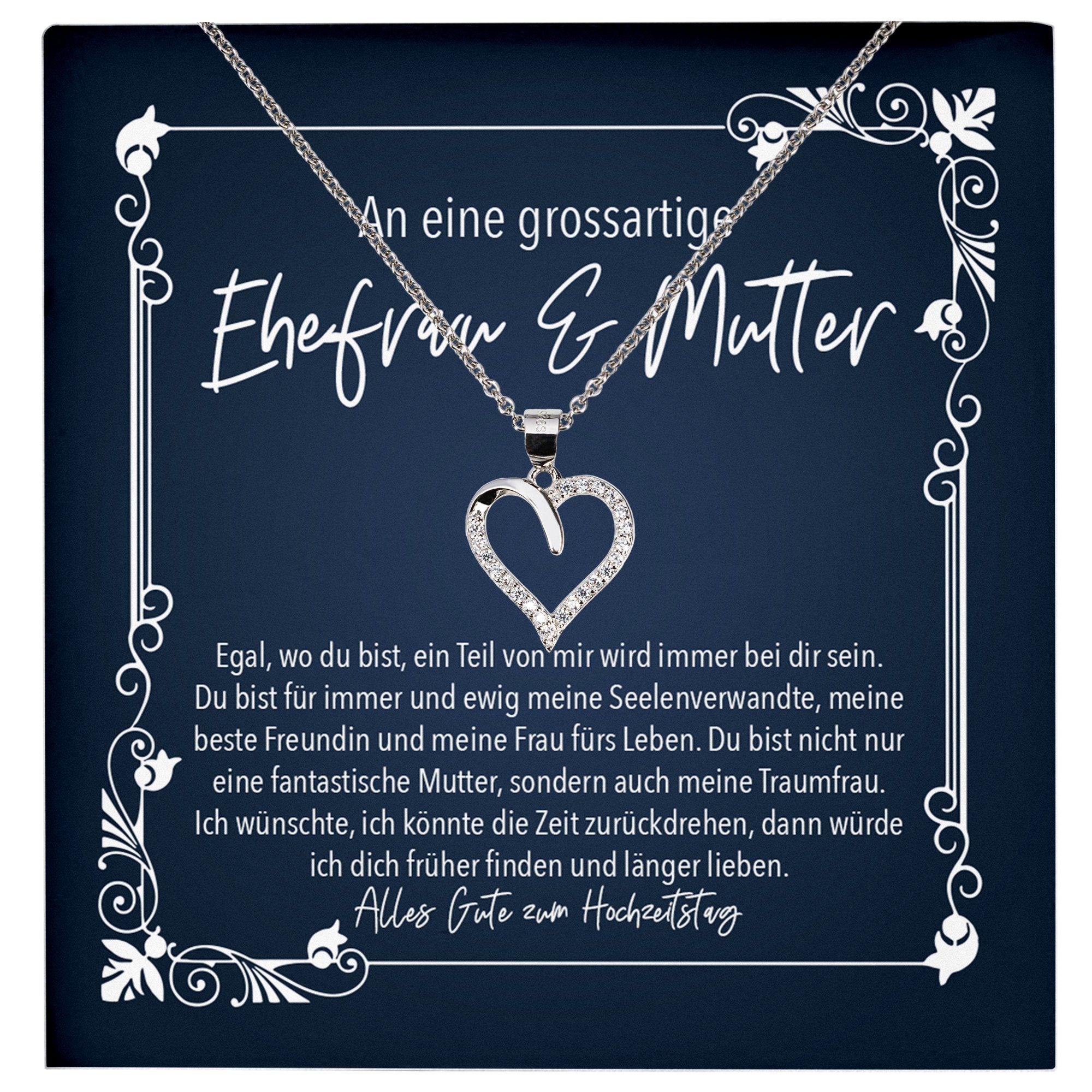 Schmuckset Ehefrau Geschenk Hochzeitstag Frauen Schmuck Valentinstag Halskette