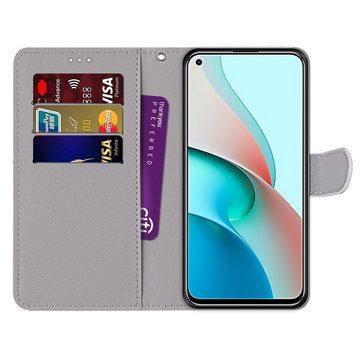 Wigento Handyhülle Für Xiaomi Redmi Note 9T / Note 9 5G Kunstleder Handy Tasche Book Motiv 4 Schutz Hülle Case Cover Etui Neu