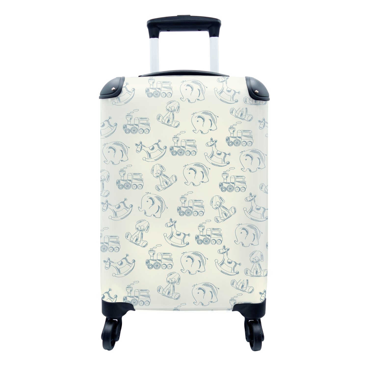 MuchoWow Handgepäckkoffer Tiere - Spielzeug - Muster, 4 Rollen, Reisetasche mit rollen, Handgepäck für Ferien, Trolley, Reisekoffer
