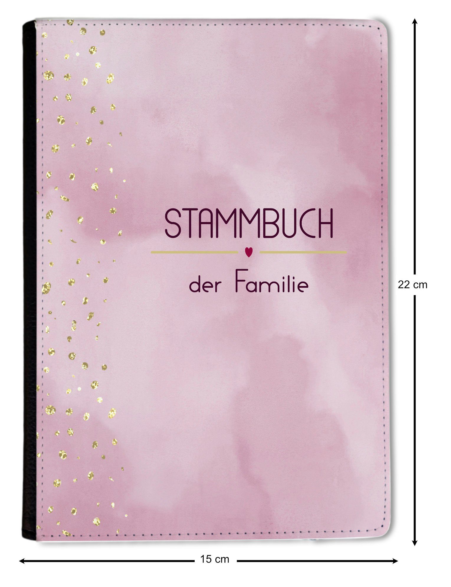 Stammbuch Notizbuch Rosa Glitter A5 CreaDesign