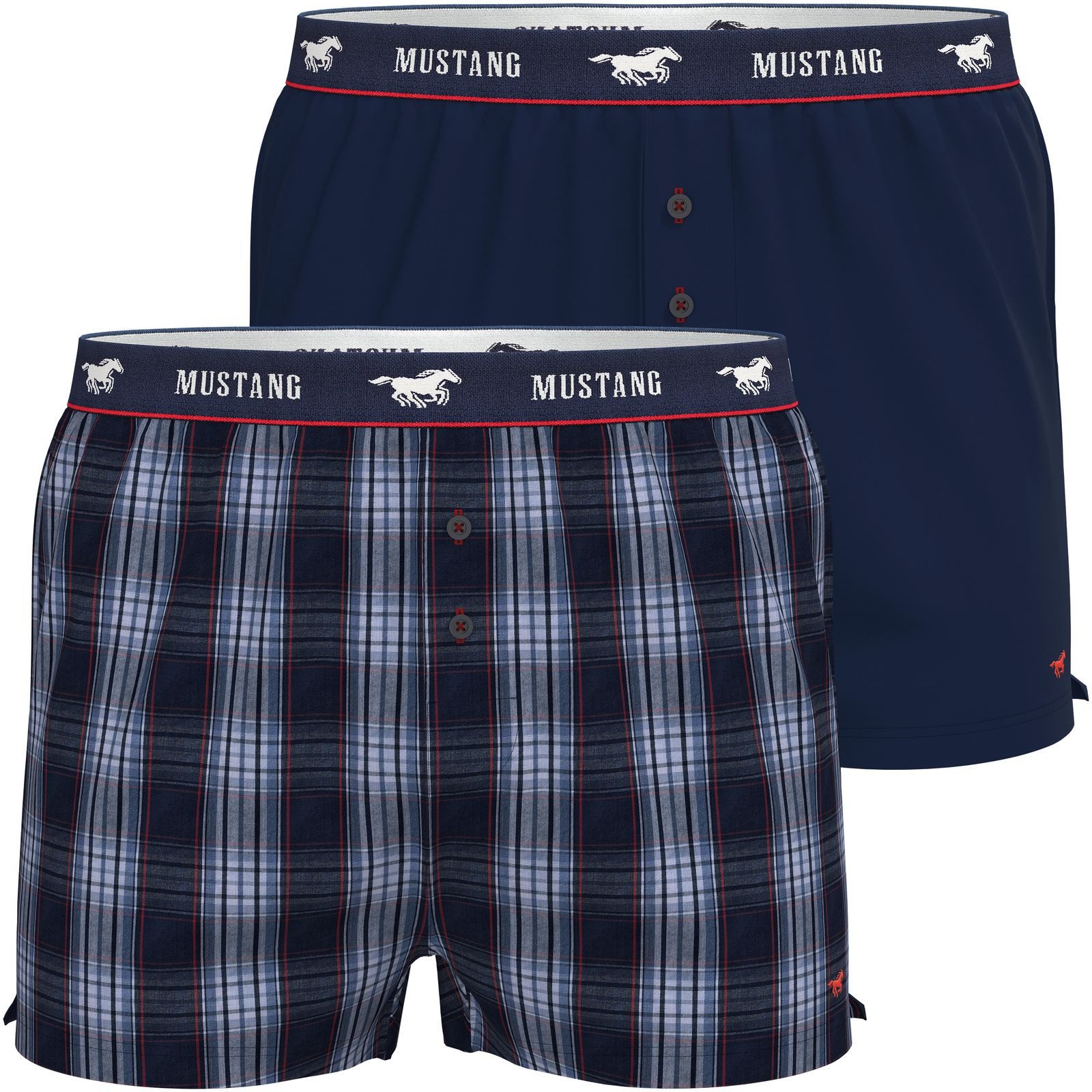 MUSTANG Boxershorts Woven Boxer Short Unterhose Unterwäsche (Set, 2-St) Beq günstig online kaufen