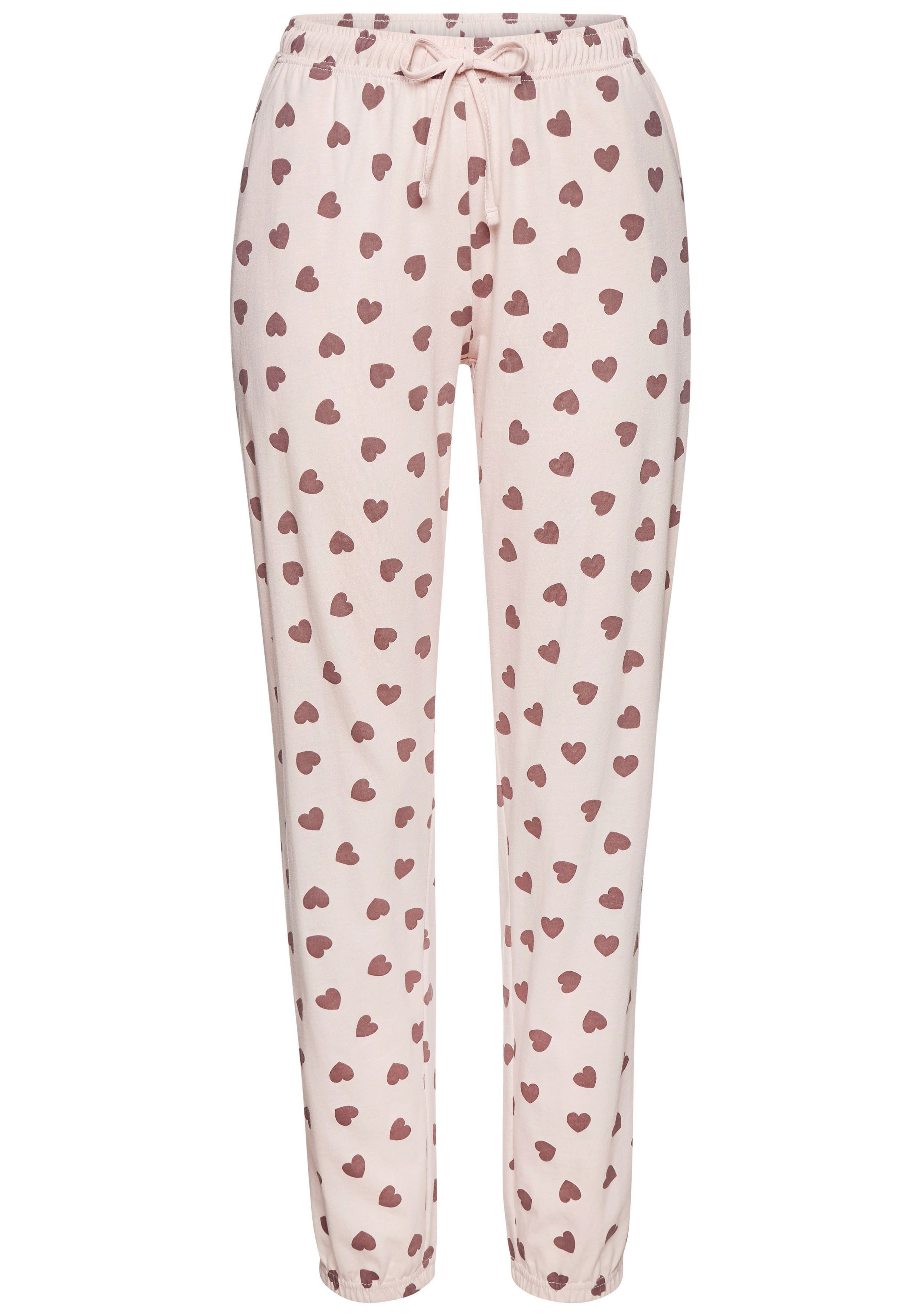Vivance Dreams by Lascana Pyjama (Set, 2 tlg) mit süßem Herzmuster – Bild 5 von 5