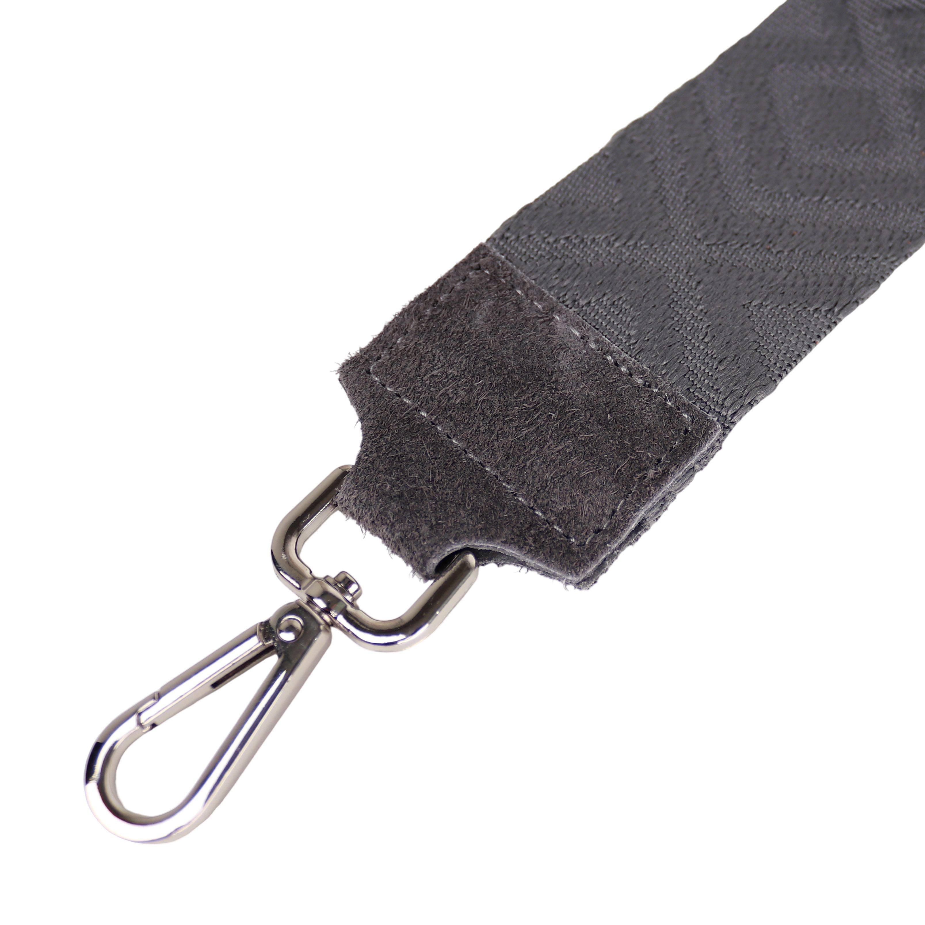 MIRROSI Schulterriemen Made in Italy aus Echtleder Schultergurt für Tasche zum Wechseln (passt perfekt für die Taschen aus Veloursleder) 5cm Breit Bohemian Style, Lederbesatz aus Wildleder