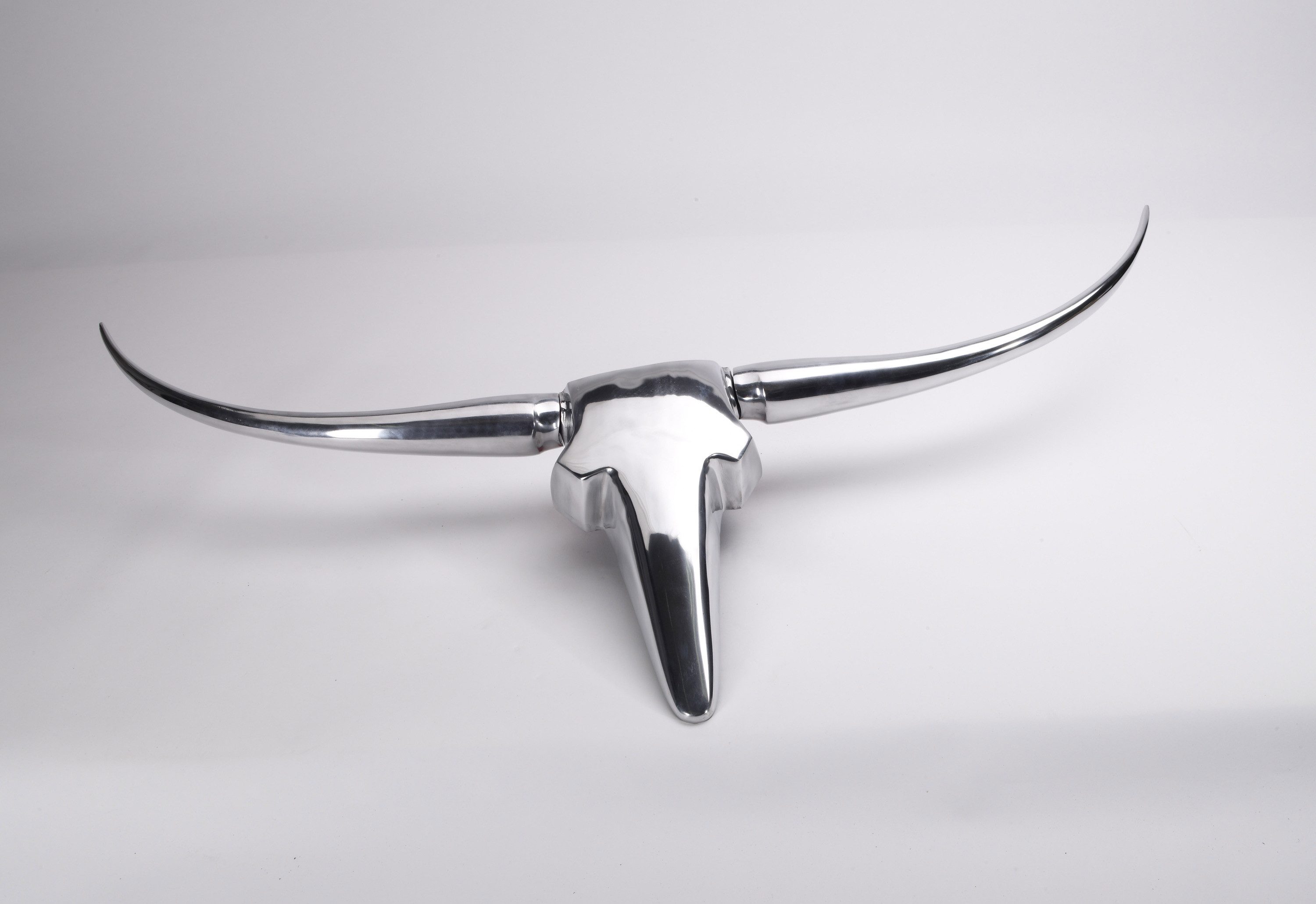ARTRA Dekogeweih Aluminium ''Bulle' Größe S Stierkopf, Texas-Geweih silber Wanddeko (1 St)