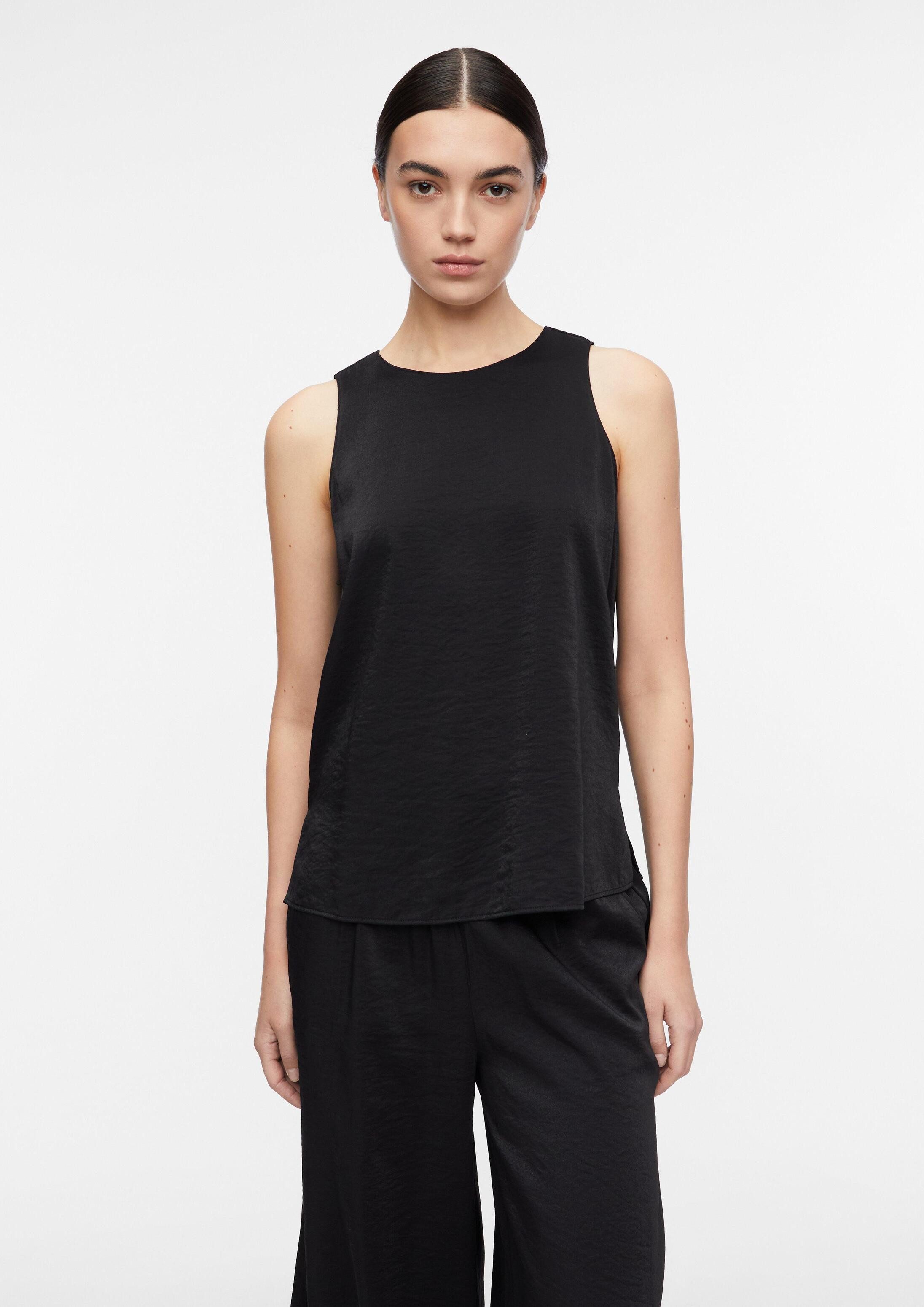 comma Blusentop Bluse Strukturiertes Top aus Viskosemix