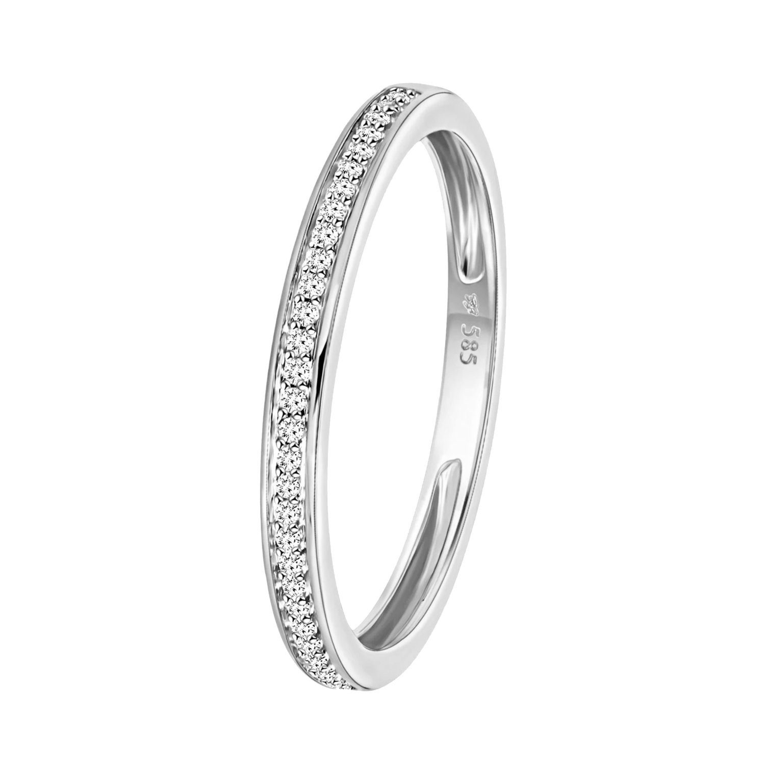 LUCARDI Fingerring Ring - 585 Gold - Silber - Diamant - Damen
