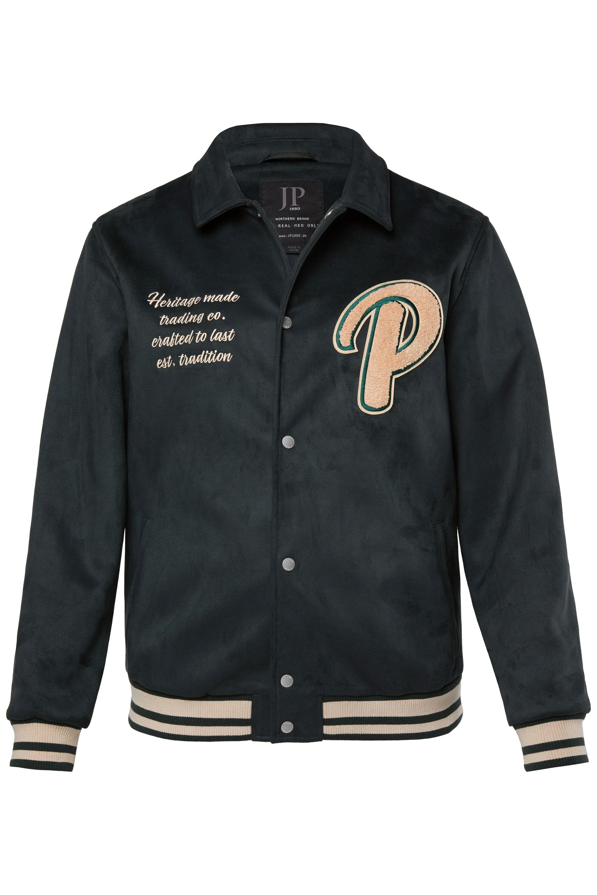 JP1880 Funktionsjacke Blouson Velours Brust-Stick farbige Bündchen günstig online kaufen