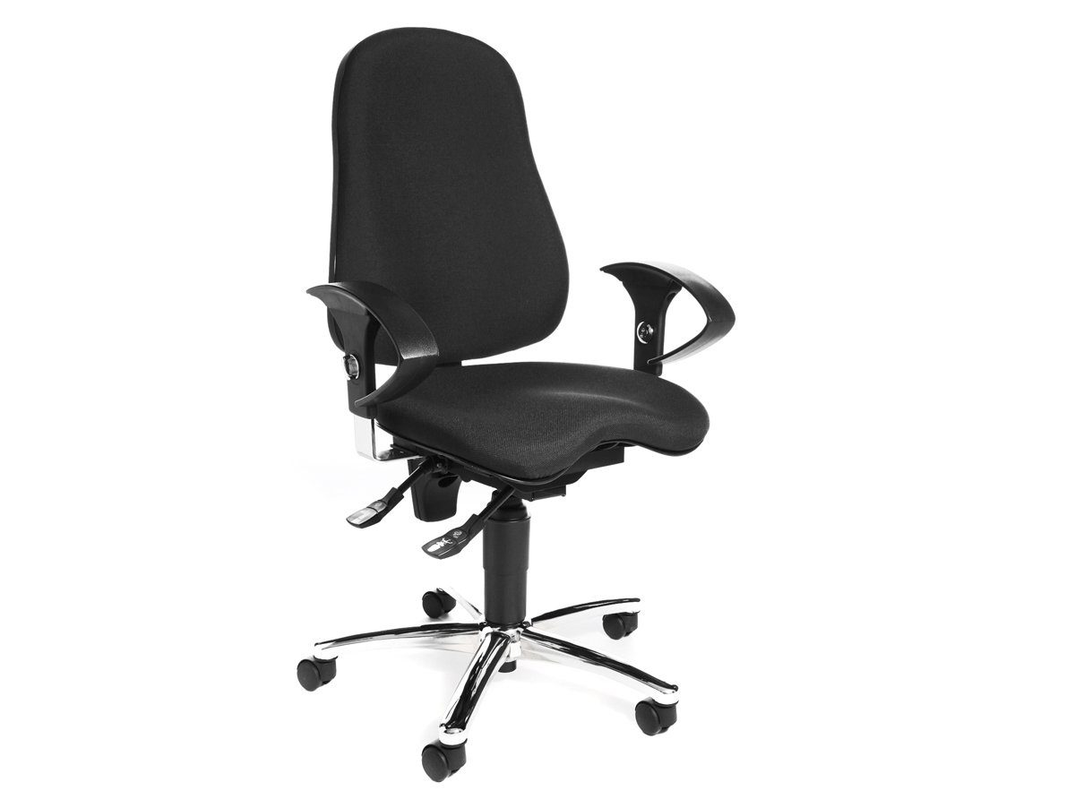 Moebel-Eins Stuhl, SITNESS 10 Drehstuhl, Material Stoff/Kunststoff, schwarz
