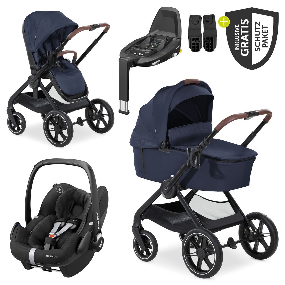 Kombi-Kinderwagen Walk N Care Trio Set - Dark Blue
