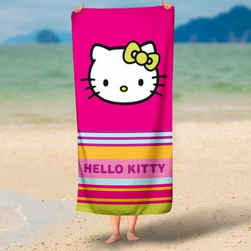 BERONAGE Strandtücher Hello Kitty Badetuch Kim 85x160 cm, 100% Baumwolle, Frottee in Velours-Qualität