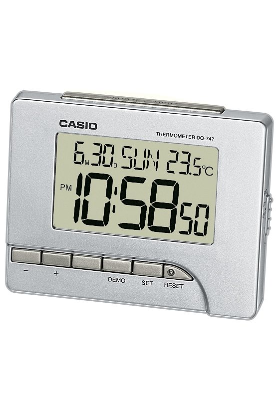 Quarzwecker »DQ-747-8EF« mit Thermometer (0°/+40°C) Quarzwecker »DQ-747-8EF« mit Thermometer (0°/+40°C)