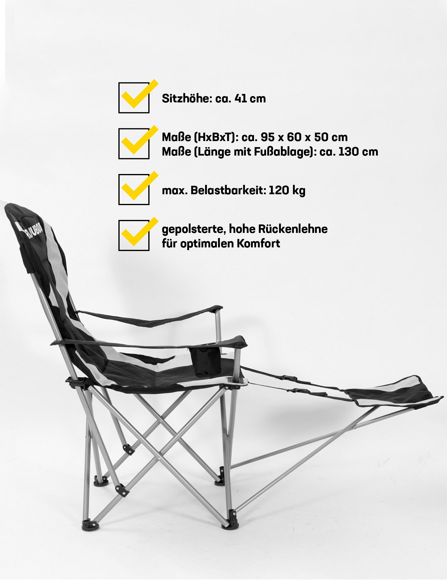 KIRKJUBOUR Campingstuhl "Asgard" gepolsterter Campingstuhl mit günstig online kaufen