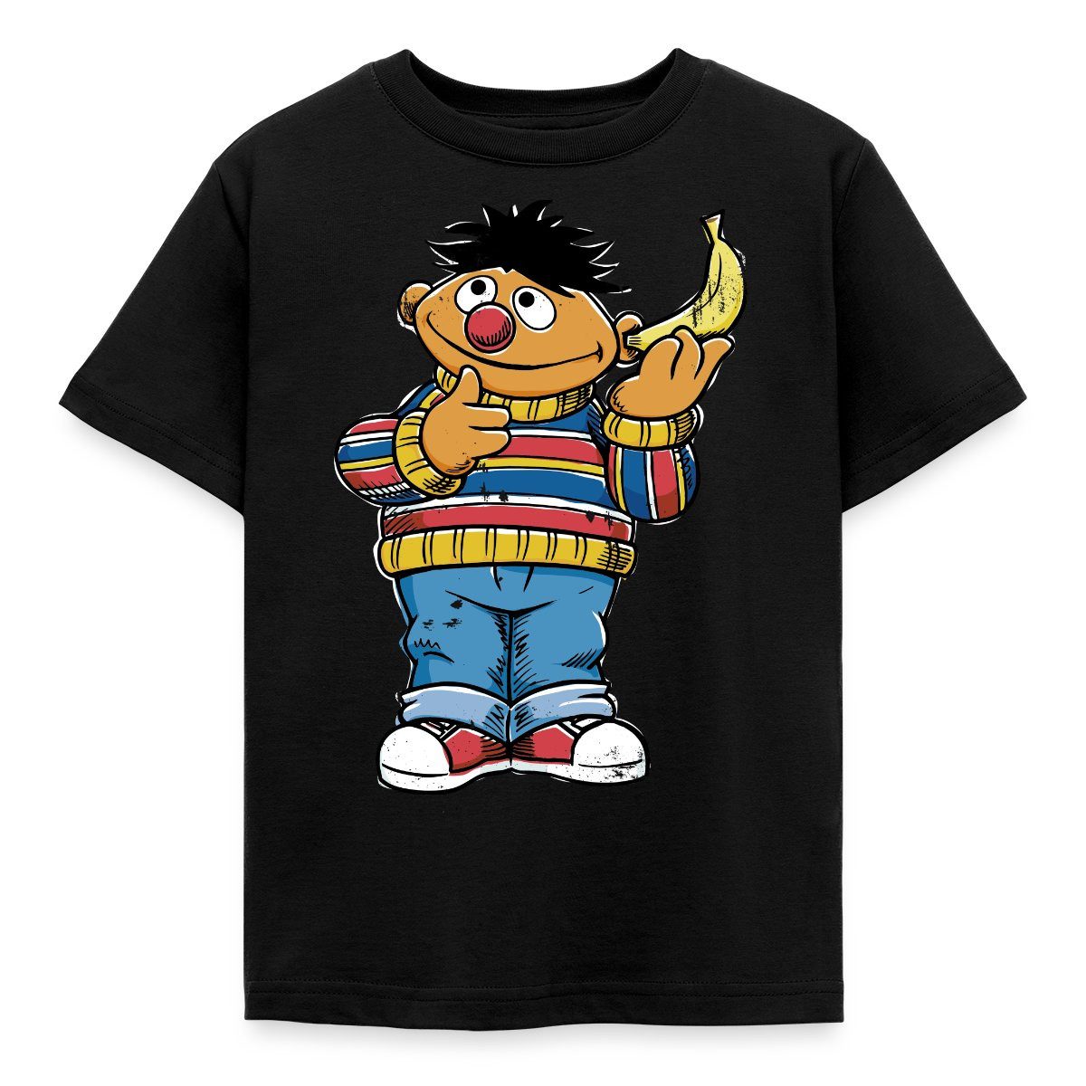T-Shirt Sesamstraße Ernie am Bananentelefon Kinder T-Shirt
