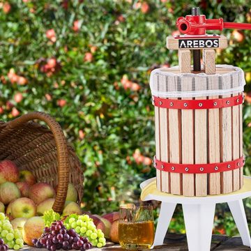 Arebos Entsafter Obstpresse Maischepresse Weinpresse Apfelpresse Fruchtpresse Obstmühle