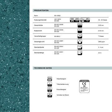 Karat Vinylboden CV-Belag Marry 807, Fußbodenheizung geeignet, aus Vinyl, Private und gewerbliche Nutzung