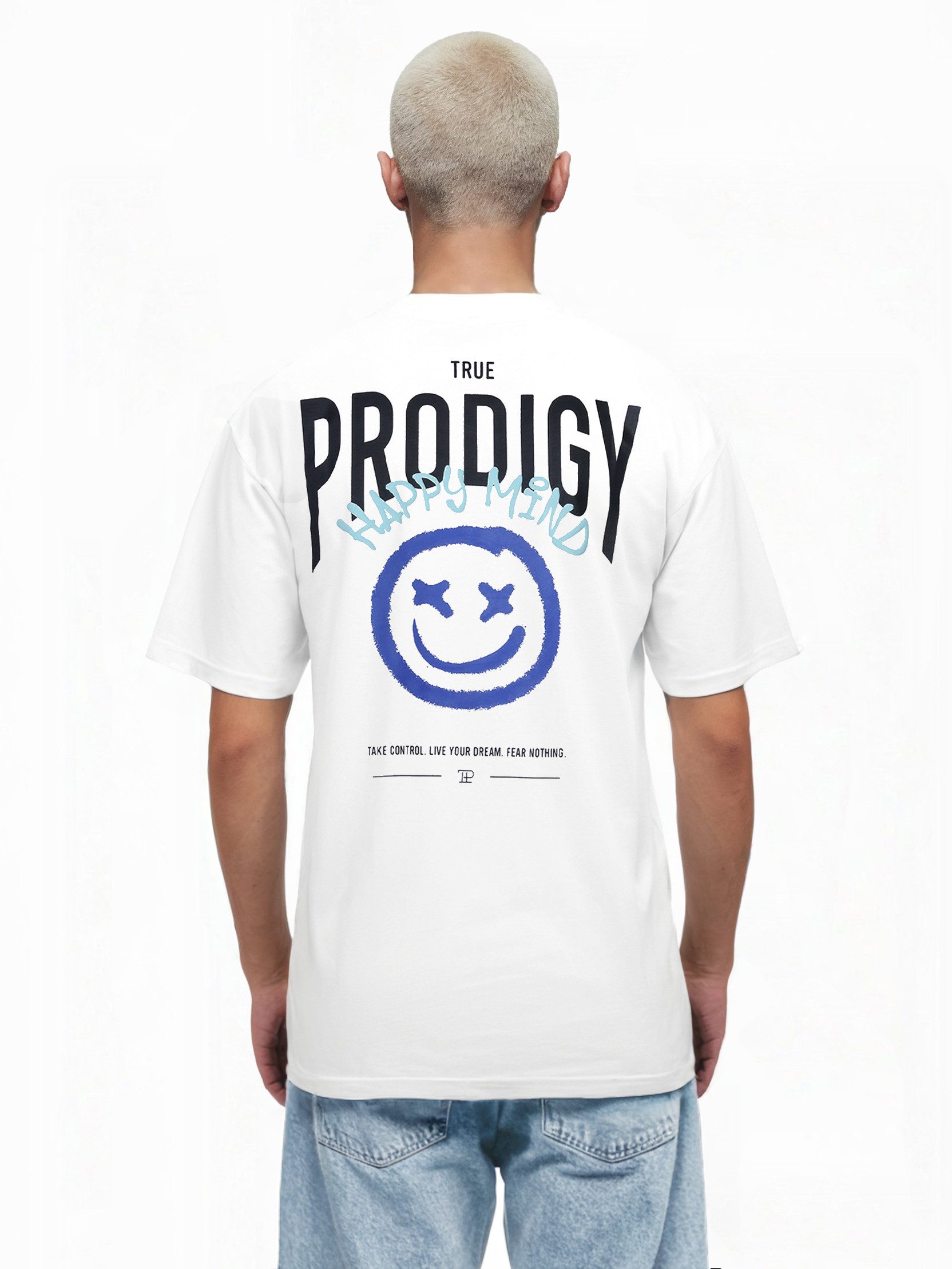 trueprodigy Oversize-Shirt Hajin Logoprint Rundhals dicker Stoff günstig online kaufen