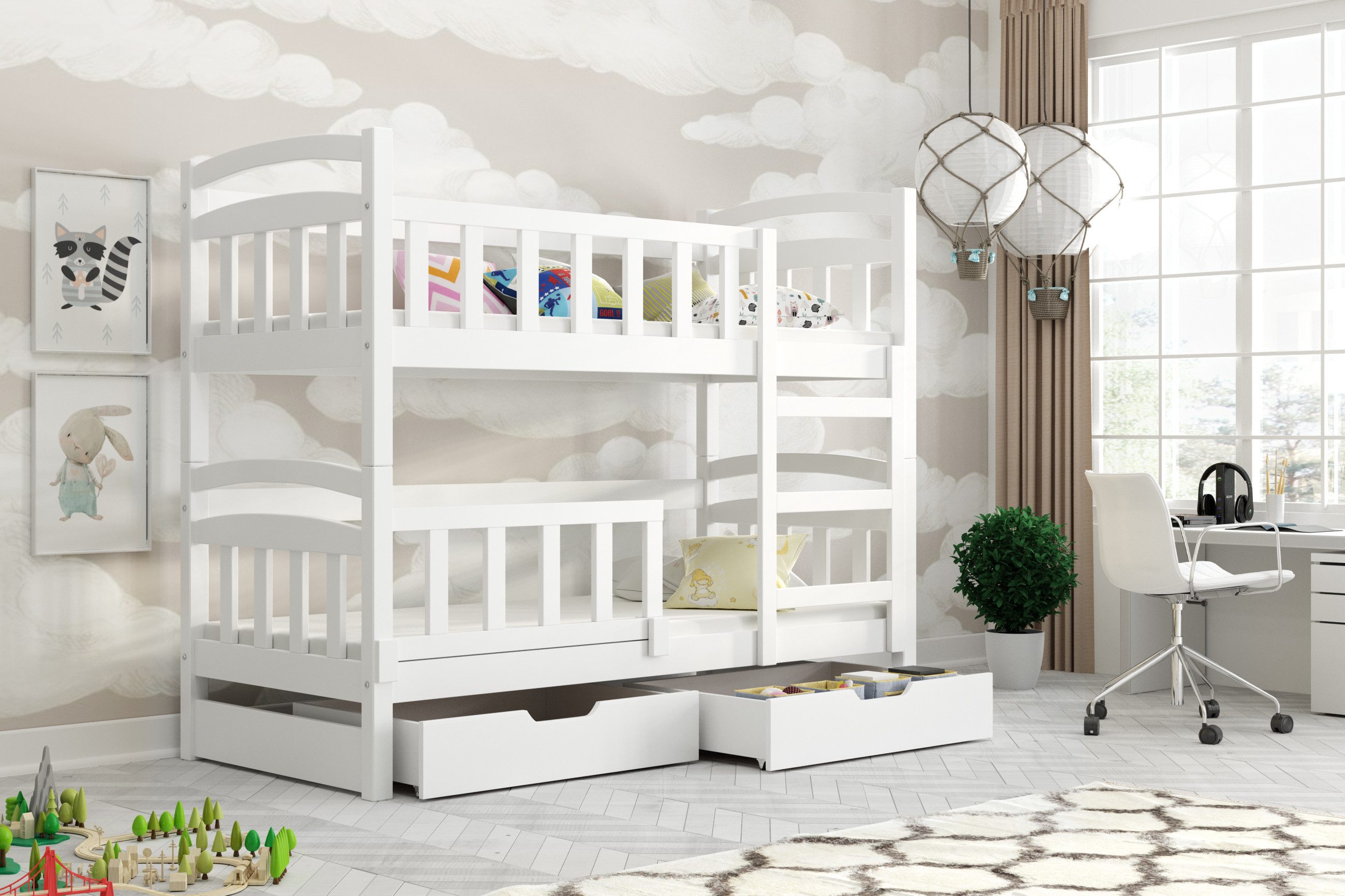 thematys Hochbett Etagenbett Stockbett mit Rausfallschutz günstig online kaufen