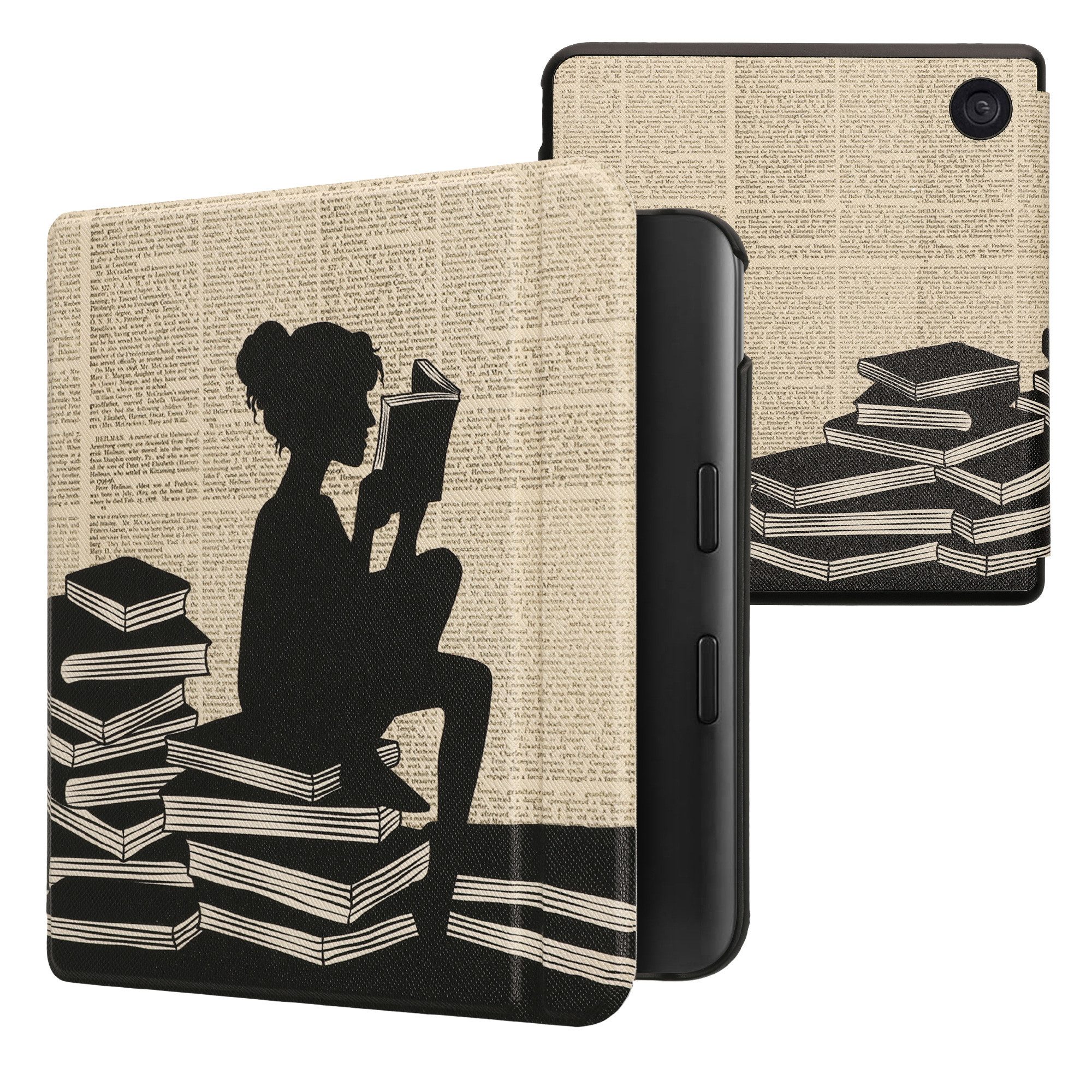 kwmobile E-Reader-Hülle Klapphülle für Kobo Kobo Libra Colour / Tolino Vision Color, Hülle eReader