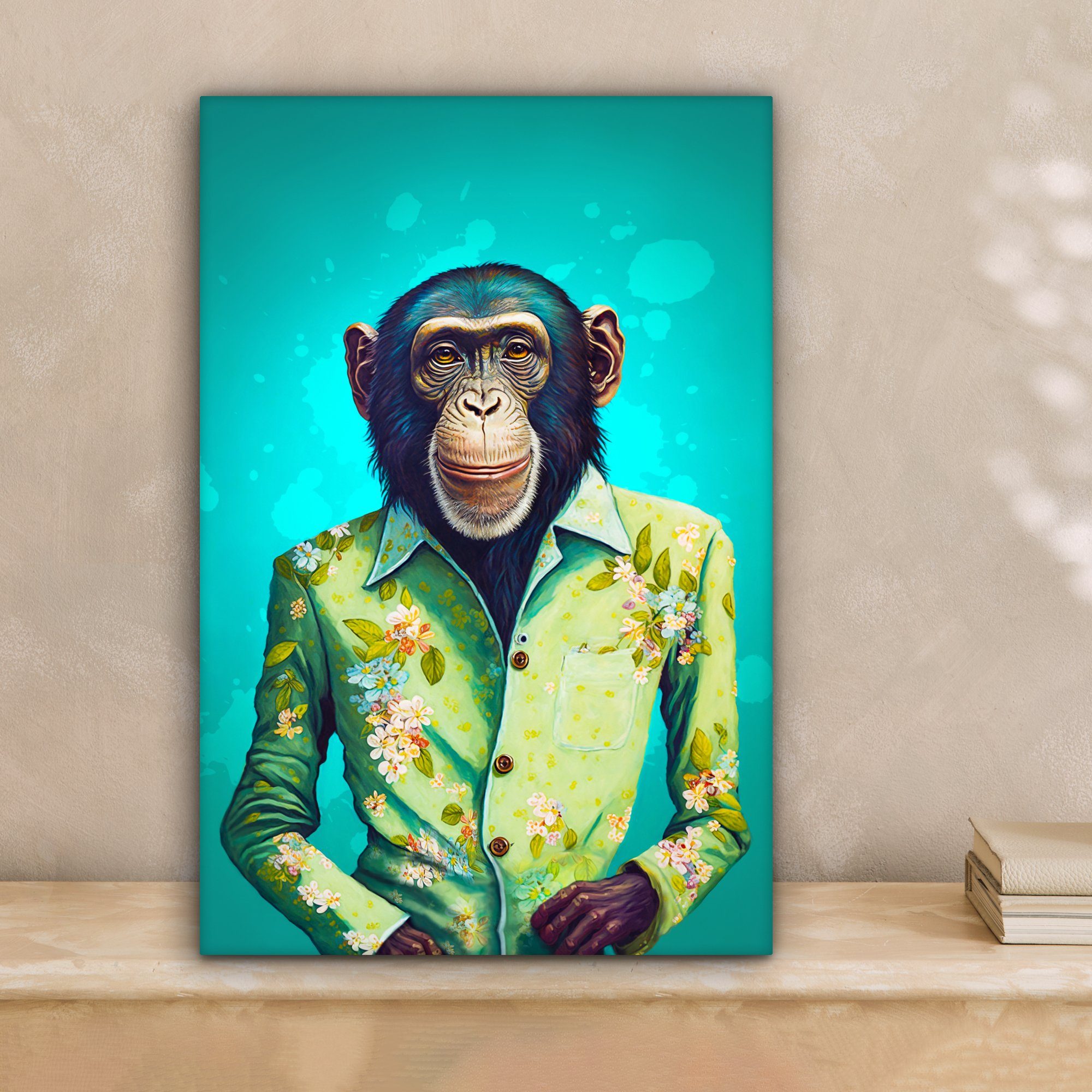 OneMillionCanvasses® Leinwandbild Affe - Bluse - günstig online kaufen