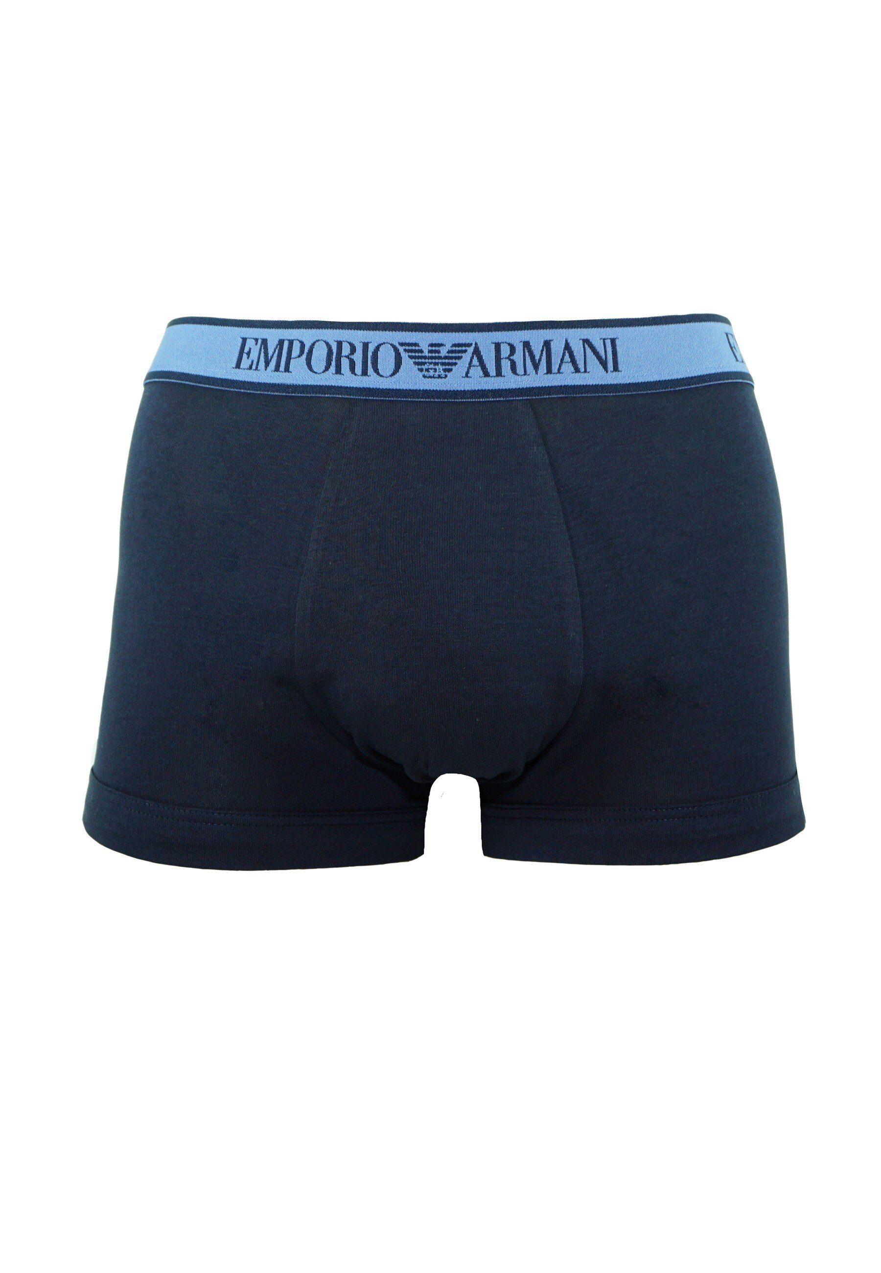Emporio Armani (3-St) Blau Pack Knit Boxershorts Shorts Trunks 3