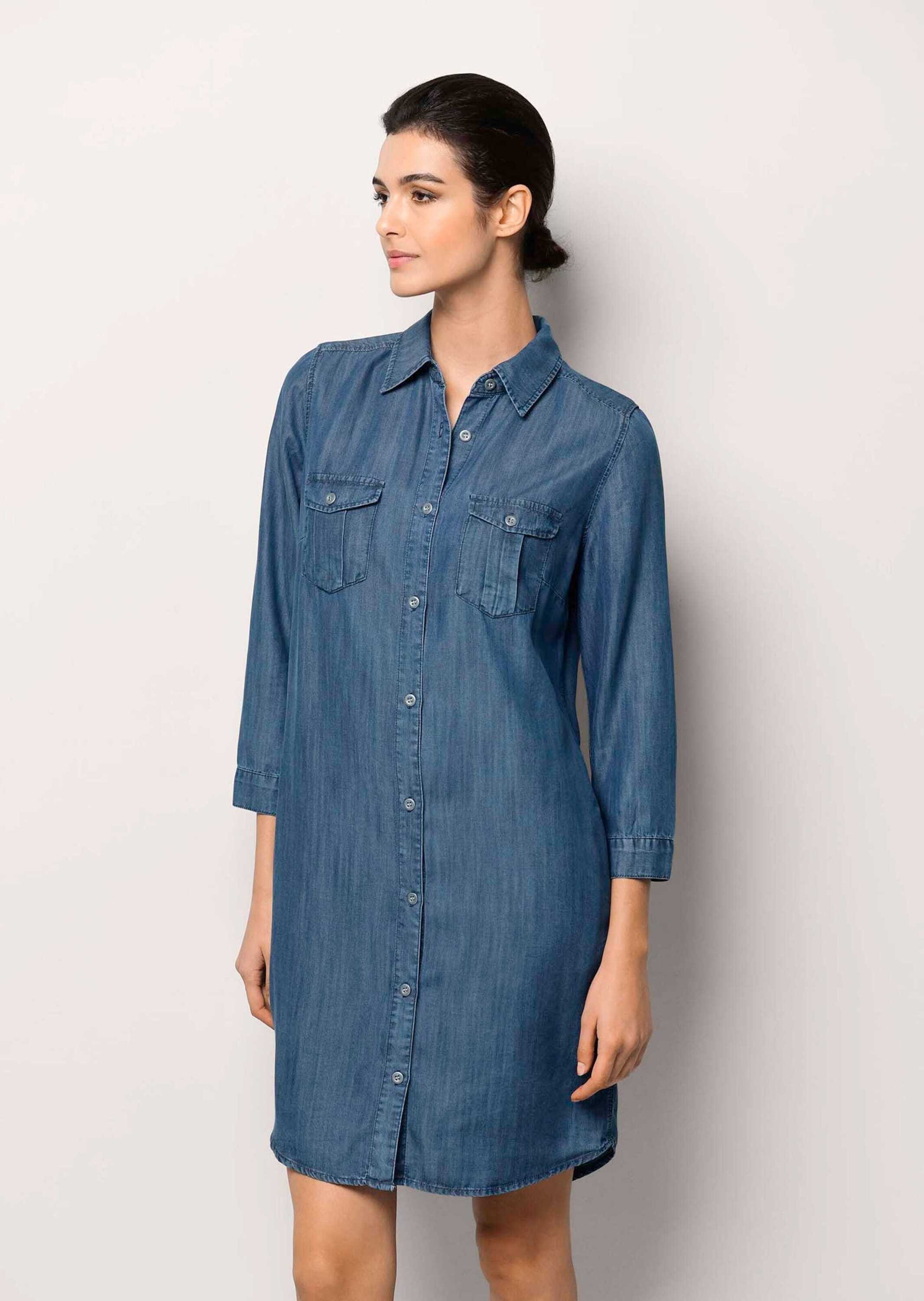 Alba Moda Midikleid Hemdblusenkleid in Jeansoptik aus trageangenehmer Lyoce günstig online kaufen