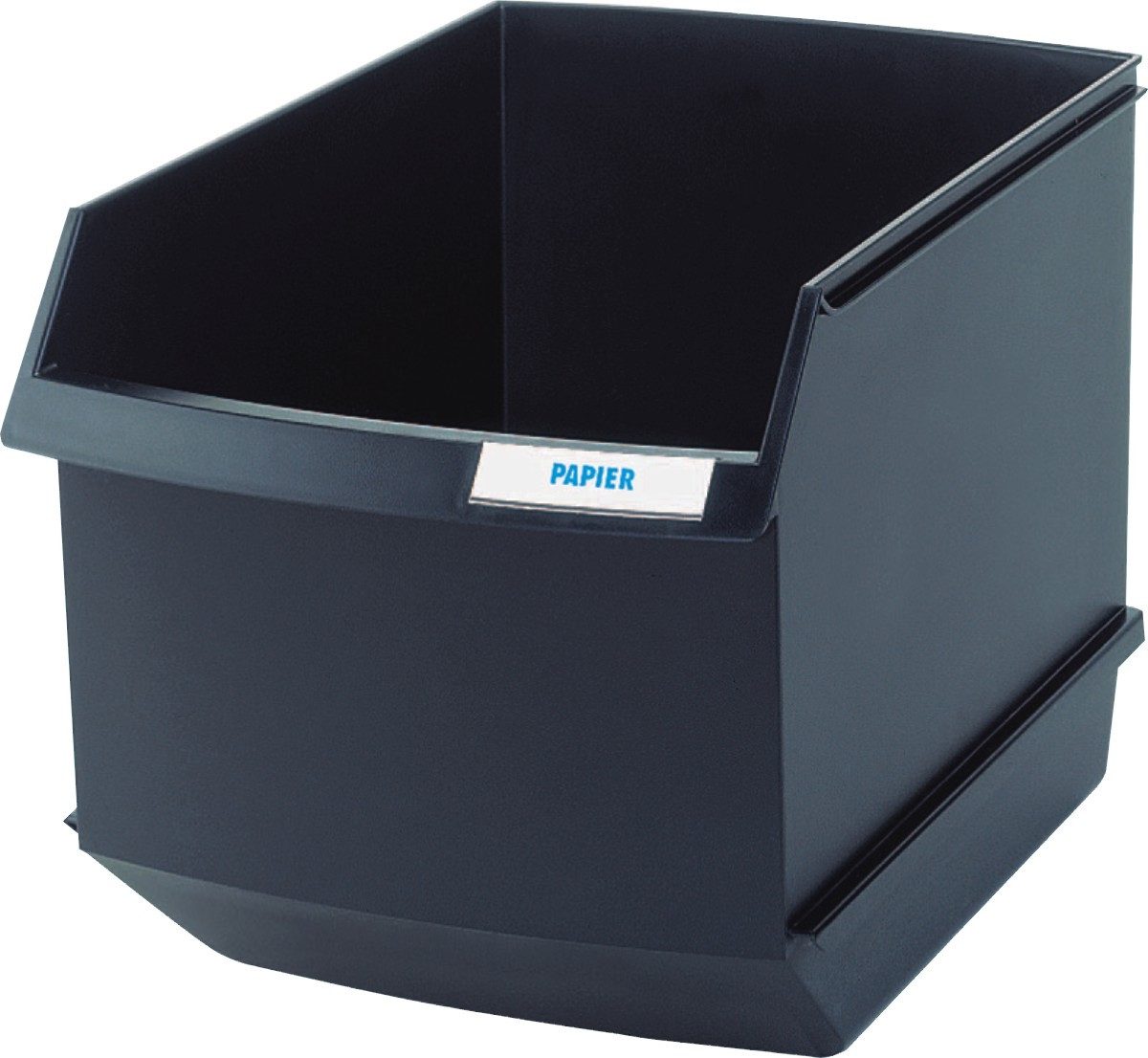 HAN-Bürogeräte Papierkorb Papierkorb Logo Drive 25 Liter, Rollen separat ordern, schwarz