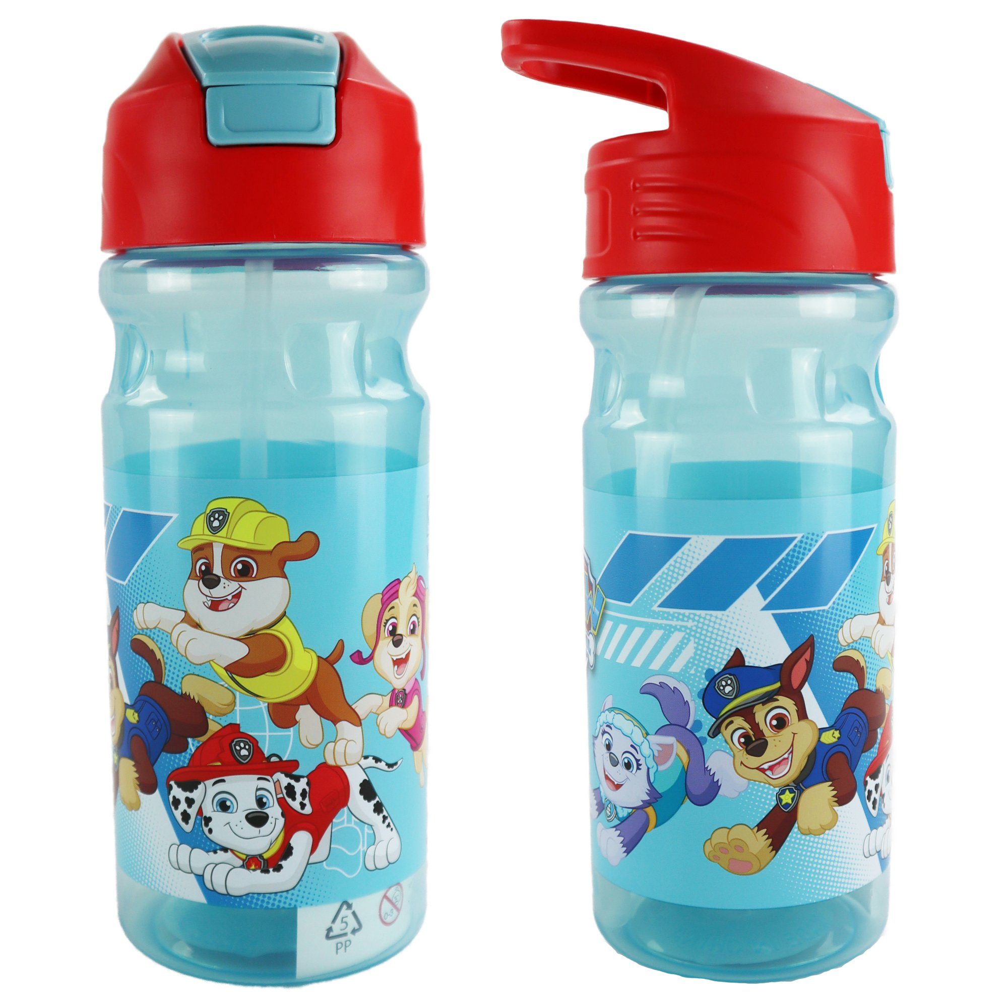 PAW PATROL Trinkflasche Chase Wasserflasche 500 ml, Patrol Paw Rubble Marshall Flasche