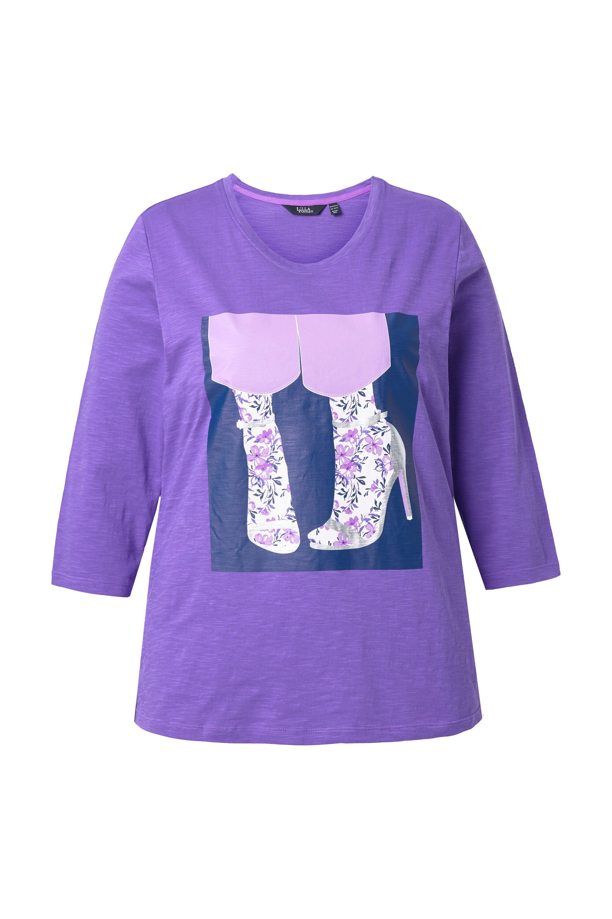 Ulla Popken T-Shirt Shirt Schuhe Classic Rundhalsausschnitt 3/4-Arm günstig online kaufen