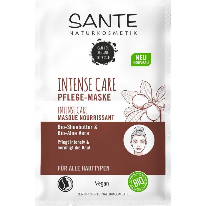 SANTE Gesichtsmaske Intense Care Pflege-Maske 8 ml