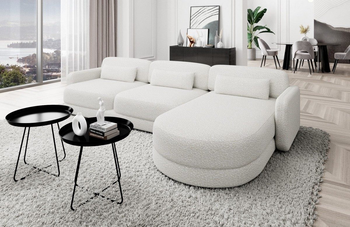 Sofa Dreams Ecksofa Stoff Sofa Eck Couch Polster Stoffsofa Modern Valencia L Form kurz, Loungesofa