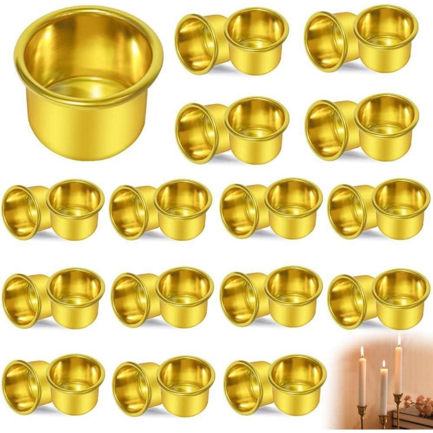 LuxusKollektion Kerzentülle Торшеры Stabkerzen 30 Stück Schwarz Mini Подсвечник DIY