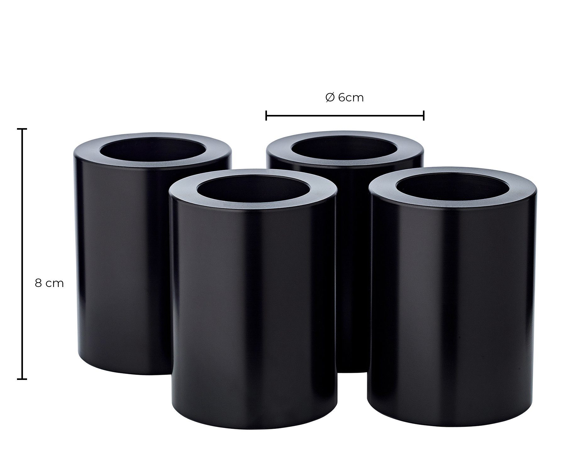 EDZARD Stumpenkerze Cornelius Ø 6 cm, (H 8 cm) Stumpenkerzen-Optik, Dauerkerze für Teelichter