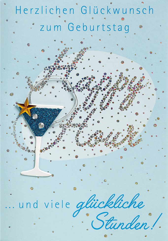 Grußkarten Geburtstag Glückwunschkarte im Format 115x17cm mit Umschlag uniq180