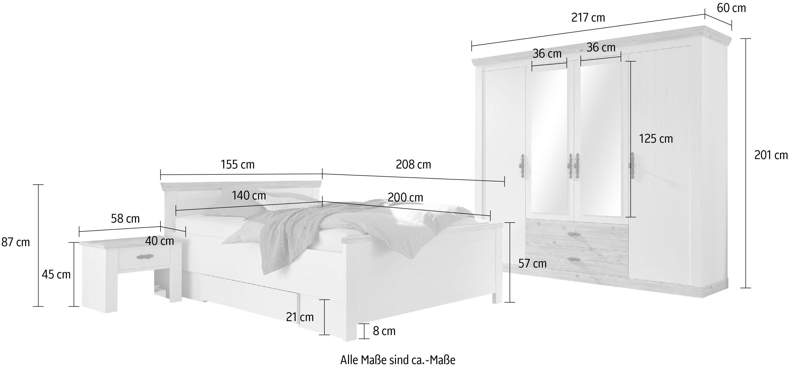 Home affaire Schlafzimmer-Set Florenz, in 3 verschiedenen Ausführungen – Bild 5 von 5