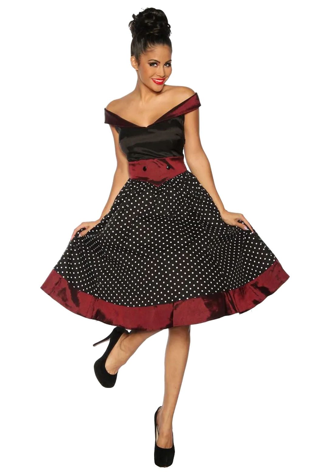 Atixo A-Linien-Kleid 50er Jahre Pin Up günstig online kaufen