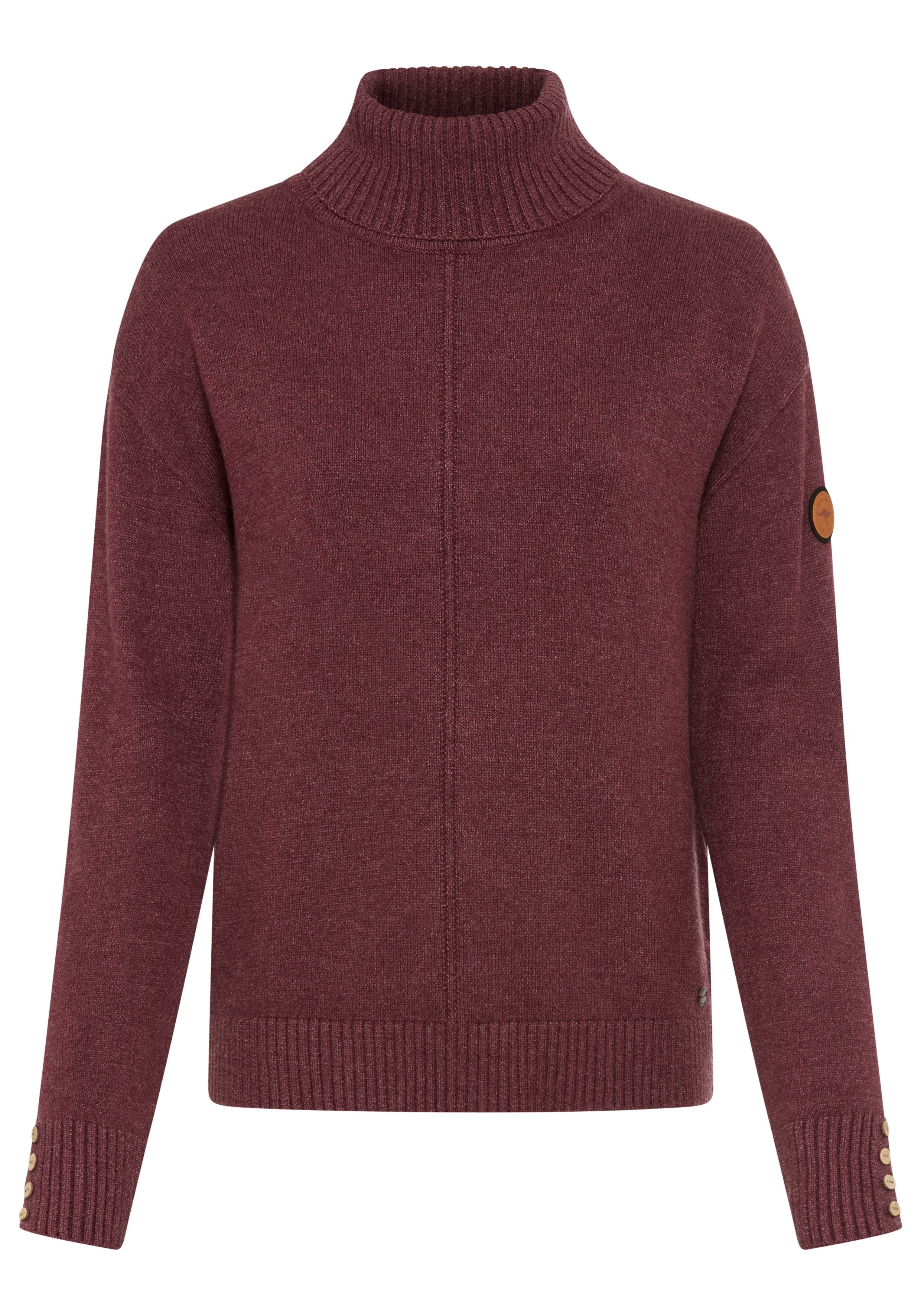 KangaROOS Rollkragenpullover mit Knopfdetail am Saum
