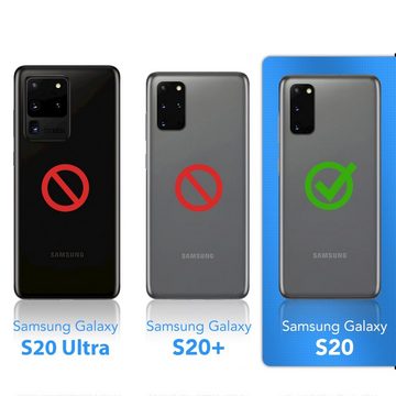 EAZY CASE Handyhülle Bookstyle Farbig für Samsung Galaxy S20, Schutzhülle mit Standfunktion Kartenfach Handytasche aufklappbar Etui