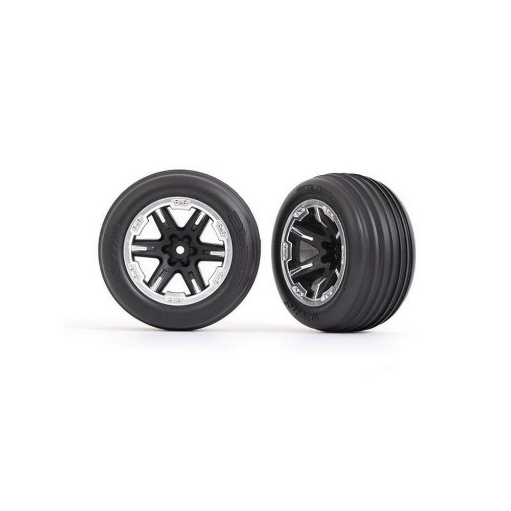 Modellbausatz TRX3771X Reifen auf Felge 2.8 RXT Schwarz-Satin-Felge Rille Elo vo (2