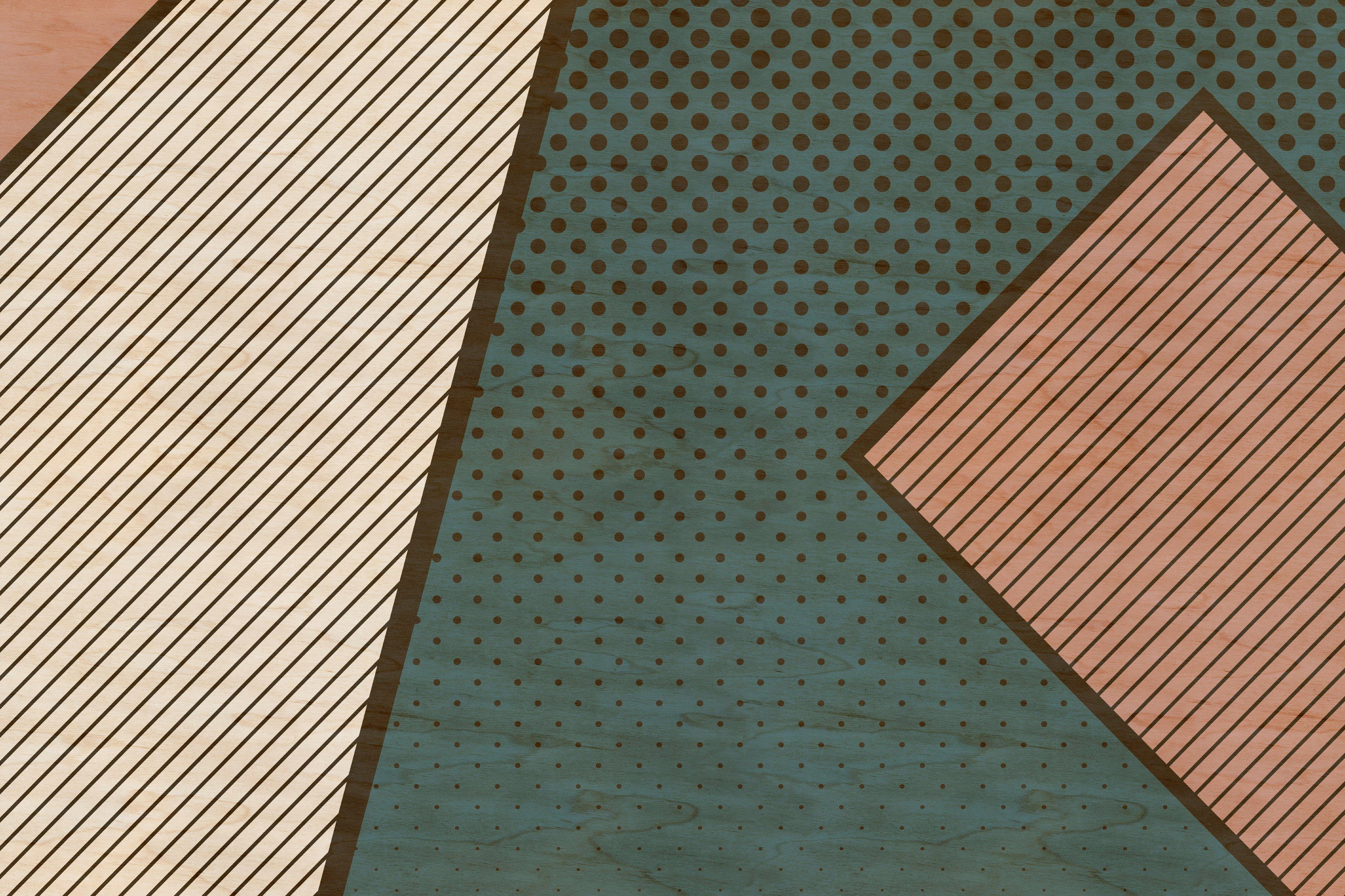 Leinwandbild Keilrahmen Grafisch play, orange A.S. Geometrisch (1 grün, pattern Bild beige, Modern St), Création
