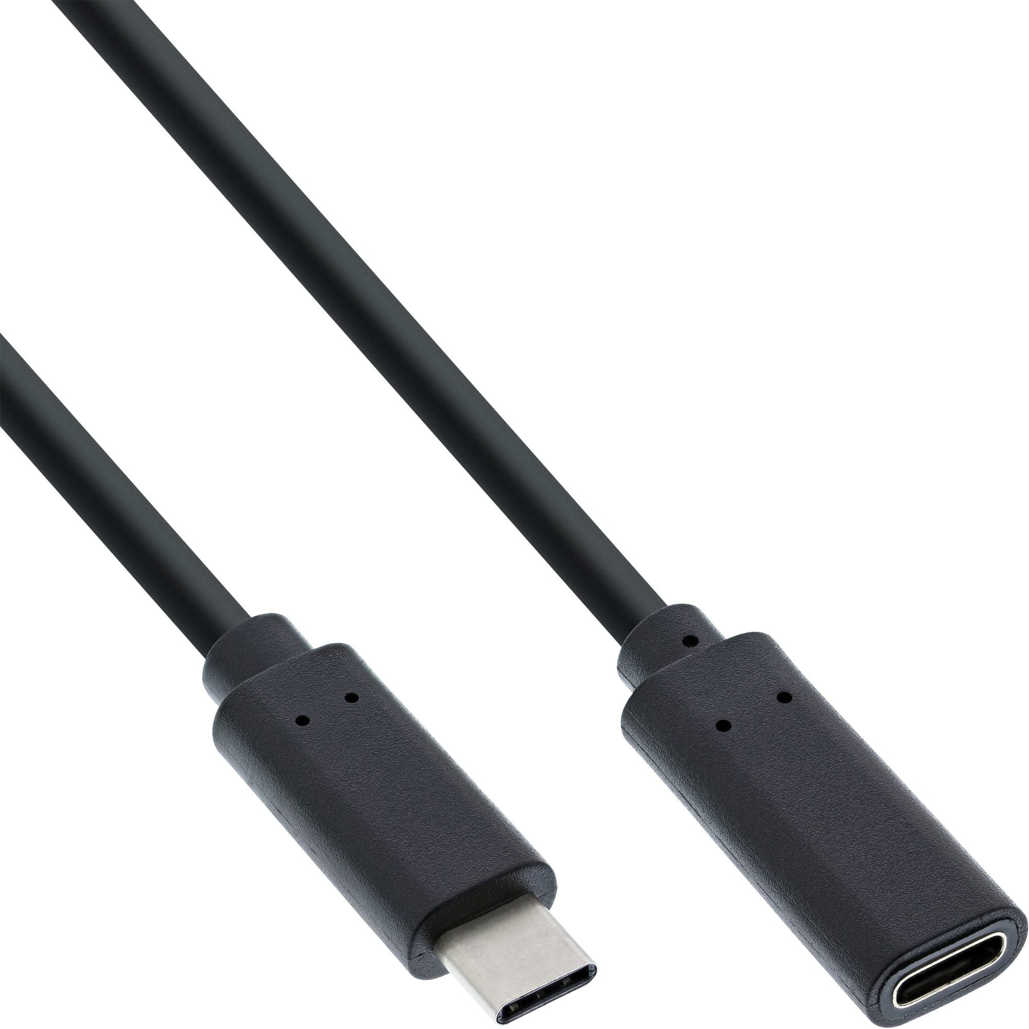 Inline InLine® USB 3.2 Gen.1x2 Kabel, USB-C Verlängerung ST/BU, schwarz, 2m USB-Kabel