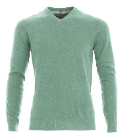 MARVELIS V-Ausschnitt-Pullover »Pullover - Casual Fit - V-Ausschnitt - Einfarbig - Mint« (1-tlg)